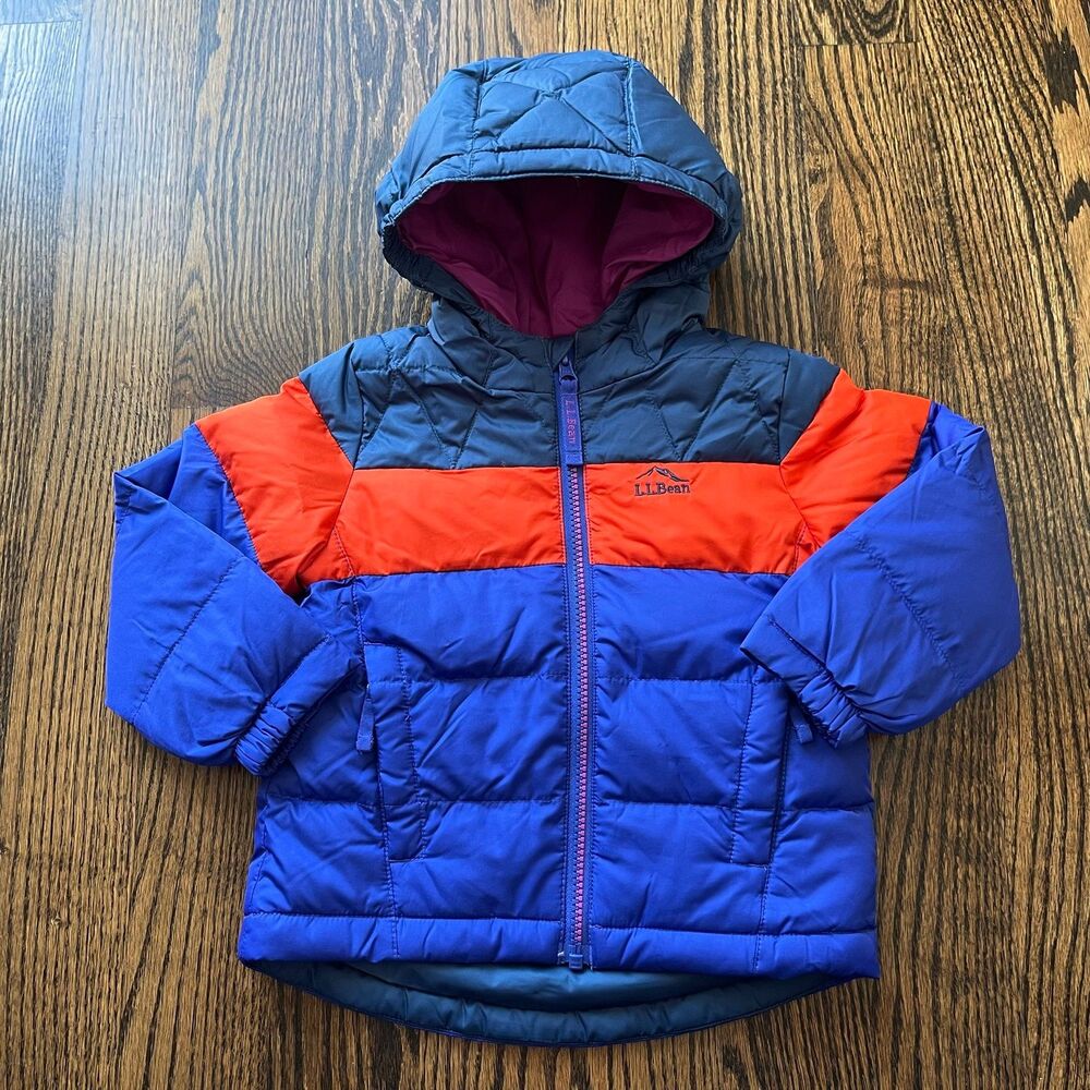 L.L. Beans Toddlers' Bean's 650 Down Jacket, Colorblock (3T)
